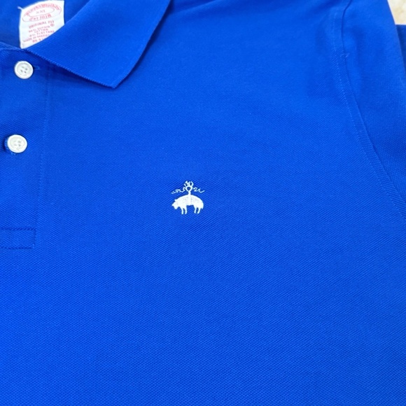 Brooks Brothers Original Fit Short Sleeve Logo Polo Golf Shirt; Royal Blue; XXL - Picture 4 of 9